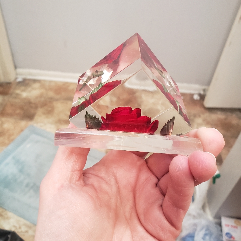 Real Rose Paperweight - Picture 4 of 6